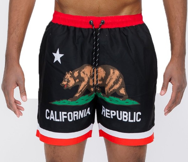 Men's California Black Swimwear