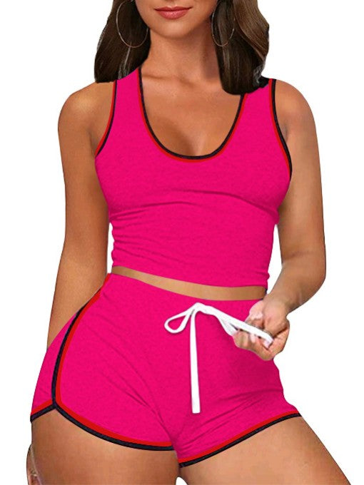 Women's Sportswear Pink Short Set