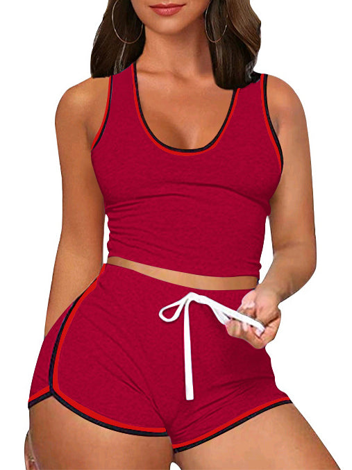 Women's Sportswear Red Short Set