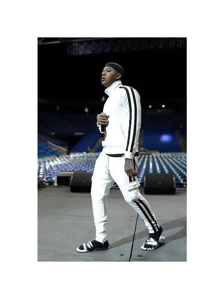 Men's Slim Swagging  Striped Tracksuit