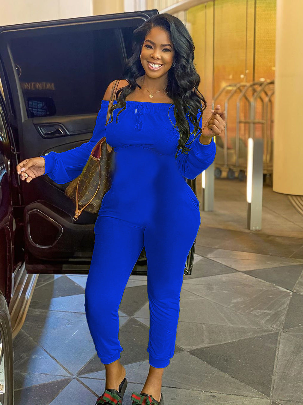 Bosses And Dimes Sexy Off The Shoulder Long Sleeve Jumpsuit - Bosses and Dimes